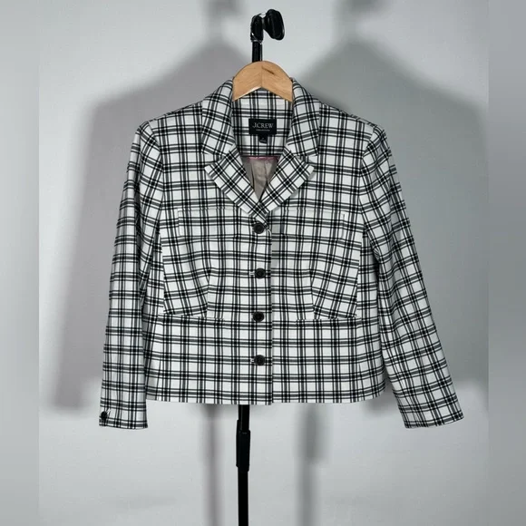 New Collection blazer-jacket in plaid Italian city wool blend